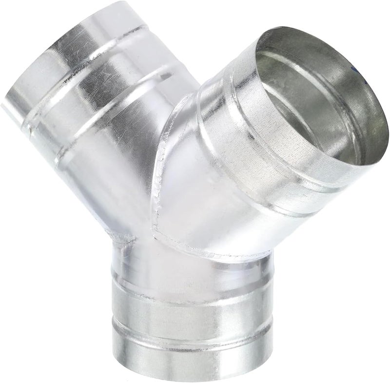 LEPEVNEY 5" to 5" Y Shape Duct Splitter Adapter 90° Degree Dust Fitting, 3-Way Hose Connector for Exhaust Fan, Dryer Vent & HVAC Ventilation System - Image 1